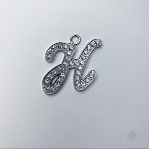 Large Sparkly H Charm